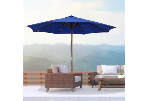 Outsunny Sonnenschirm 300 cm blau in blau von Outsunny