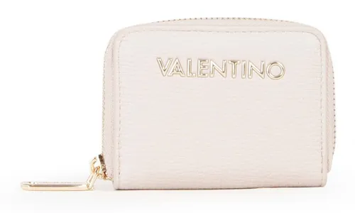 VALENTINO BAGS Zip Around Wallet - Elegante Geldbörse in Ecru, mit praktischem Zipper und vielen Fächern für Karten und Münzen. Ideal für einen organisierten Alltag!