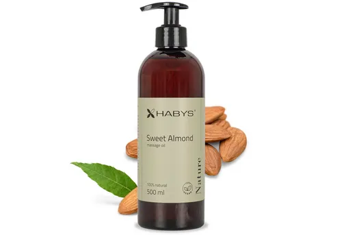 Habys Massageöl Massageöl Nature Sweet Almond 100 % Natural Mandelöl vegan 500 ml