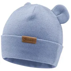 Sterntaler® Beanie Sterntaler® Beanie Ohren (1-St) Strick-Beanie mit Umschlag und Ohren. Gefüttert mit Baumwollfleece blau 51 cm