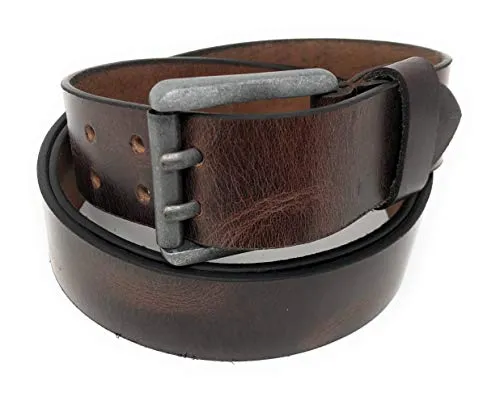 Herren Ledergürtel aus echtem Leder I Gürtel für Männer und Damen I 4 CM breit (Braun, 165 cm)