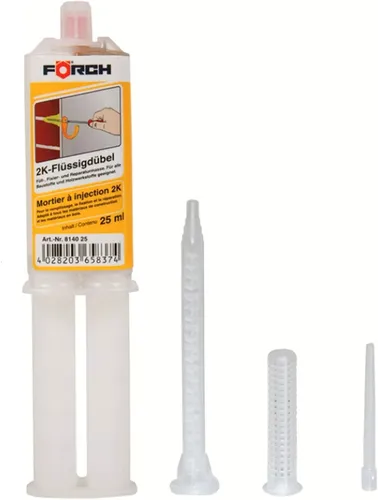 FÖRCH 2-Komponenten Flüssigdübel, Fabr. Förch, 25 ml Dübel flüssig 8140 25