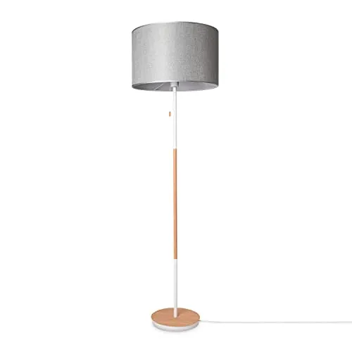 Paco Home Stehlampe Wohnzimmer Stoffschirmlampe E27