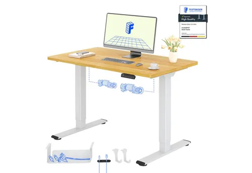 FLEXISPOT Schreibtisch Basic Plus – Elektrisch höhenverstellbarer Kinderschreibtisch - Robuster Kinderschreibtisch aus Industriestahl, höhenverstellbar von 70-119 cm, mit 4 Höhenspeichertasten für optimalen Komfort und Ergonomie.
