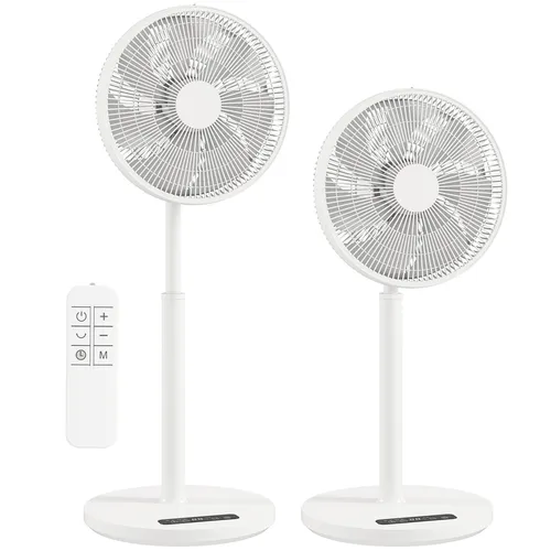 HOMCOM Standventilator 39 cm mit Fernbedienung - Erleben Sie erfrischende Kühlung mit dem HOMCOM Standventilator. 12 Geschwindigkeiten und 4 Modi bieten individuellen Komfort. Der leise Betrieb von nur 40 dB sorgt für ungestörte Nächte. Inklusive Timer und praktischer Fernbedienung.
