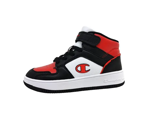 Champion Rd18 2.0 B Ps Mid Jungen Sneaker Schwarz - Modischer Mittelhoch-Sneaker mit Schnürung und Klettverschluss, ideal für aktive Kids. Bequeme Innensohlen und rutschfeste Gummilaufsohle sorgen für optimalen Tragekomfort.