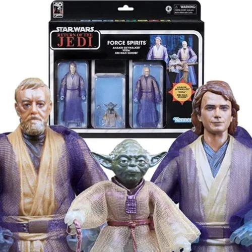 Star Wars Black Series: Force Spirits 3-Pack (Return of the Jedi) - Feiere den 40. Jahrestag von Star Wars Die Rückkehr der Jedi mit diesem 3-Pack. Klassisches Design und hochwertige Figuren von Hasbro sorgen für nostalgischen Spielspaß.
