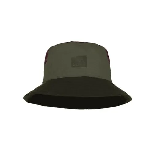 Buff Sun Bucket Mütze Khaki Unisex Erwachsene - Hüte mit UPF 50+ UV-Schutz, verstellbarem Verschluss und innovativer Belüftung für kühlen Komfort beim Sonnenbaden.