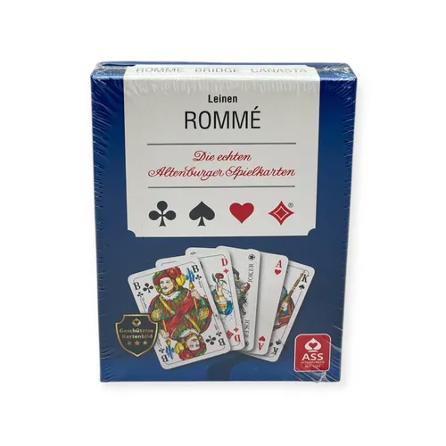 ASS Altenburger 22570073 Romme Leinenprägung Kartenspiel Gesellschaftsspiel