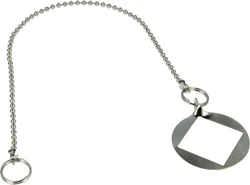 tecuro Ventilstopfen Kugelkette 30 cm x Ø 3,6 mm, verchromt