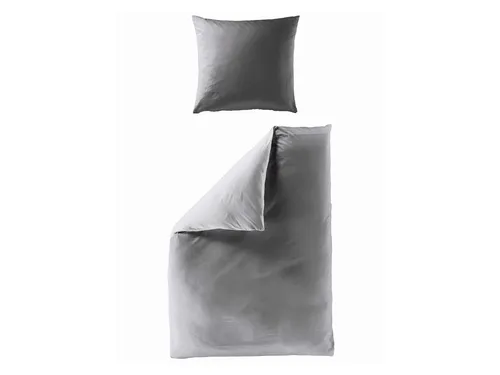 Bierbaum Renforcé Uni Bettwäsche (135 x 200 + 80x80 cm, stein)