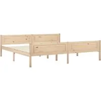 vidaXL Massivholzbett Kiefer 200x200 cm - Stilvolles Bettgestell aus massivem Kiefernholz für ein modernes Schlafzimmer. Robust und langlebig mit stabilen Sperrholzlatten für optimalen Komfort. Matratze nicht enthalten.