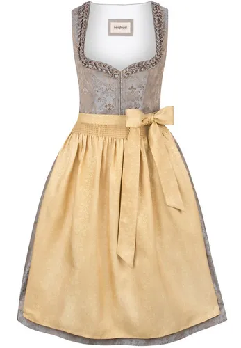 Bergfeuer Damen Nara Midi Dirndl, senf, 38 in gelb von Stockerpoint