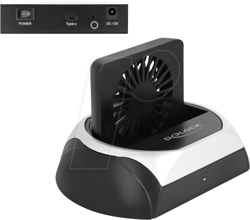 DELOCK 64280 - Multifunktionale Dockingstation für SATA und NVMe - Dockingstation für 2,5''/3,5'' SATA und M.2 NVMe, mit leistungsstarkem Lüfter für optimale Kühlung und USB-C sowie USB-A Anschluss für universelle Kompatibilität.