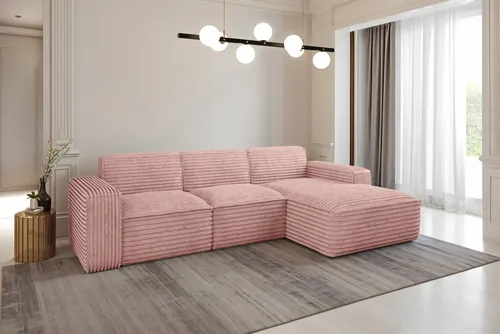 Kaiser Möbel Ecksofa Siena L-Form Rosa Rechts in pink von Kaiser Möbel