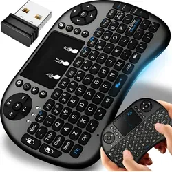 Kabelloses Mini Tastatur für Android TV BOX Smart TV PC Notebook Wireless Touch Touchpad Maus Handheld Keyboard QWERTY Minitastatur Drahtlose 2,4 ...