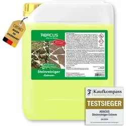 ABACUS® Steinreiniger Extrem - Intensiver Reiniger für Außenflächen - Effektiver Steinreiniger für Terrassen und Pflastersteine, entfernt mühelos Schmutz und Grünbelag. Einfache Anwendung und schnelle Ergebnisse ohne Hochdruckreiniger.