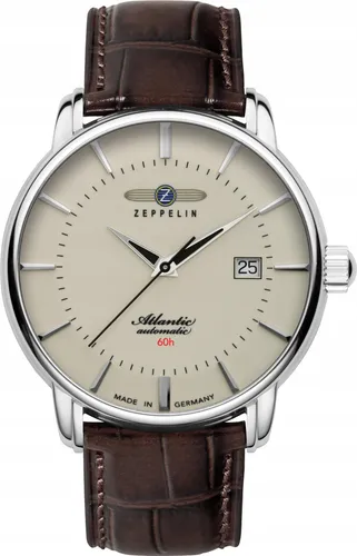 Herrenuhr Zeppelin 8460-5 (Ø 40 mm) - Elegante Herrenuhr mit Edelstahlgehäuse und hochwertigem Lederarmband, perfekt für stilbewusste Männer. Durchmesser: Ø 40 mm, ideal für jeden Anlass.