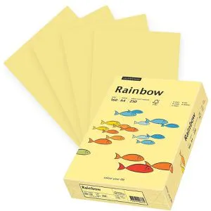 Papyrus Kopierpapier Rainbow 88042305, A4, 160g/qm, hellgelb, 250 Blatt