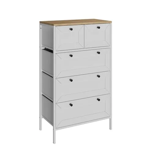 Vicco Kommode Belaro, Weiß, 5 Schubladen in weiß von Vicco
