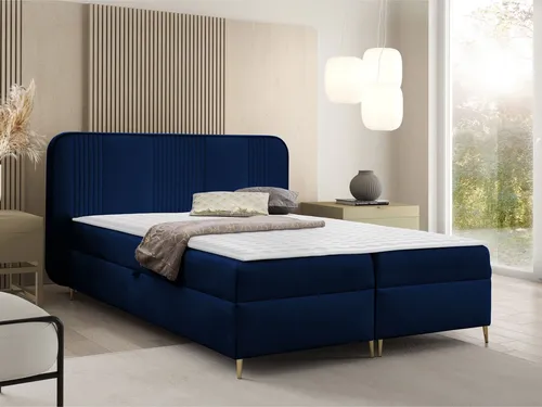 Mirjan24 Boxbett Dunkelblau 180x200 cm – Komfortabel und Praktisch - Das Mirjan24 Boxbett bietet eine großzügige Schlaffläche von 180x200 cm mit zwei praktischen Bettkästen für zusätzlichen Stauraum. Ideal für gemütliche Nächte im Schlafzimmer.