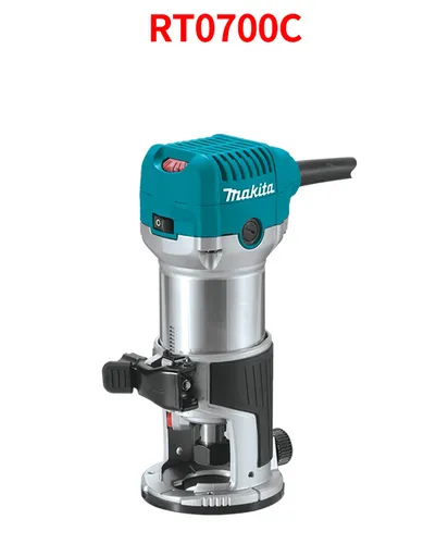 Makita RT0700C 710W Oberfräse für präzise Holzbearbeitung - Leistungsstarke Einhandfräse mit 710 W für präzise Ergebnisse in der Holzbearbeitung. Kompakt und benutzerfreundlich, ideal für Heim- und Profianwender.