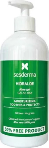Sesderma HIDRALOE Aloe Gel 500 ml - Entdecken Sie das Sesderma HIDRALOE Aloe Gel 500 ml – die perfekte Feuchtigkeitspflege für alle Hauttypen. Mit natürlichem Aloe-Vera-Extrakt bietet es schnelle Erfrischung und Pflege ohne klebrige Rückstände.