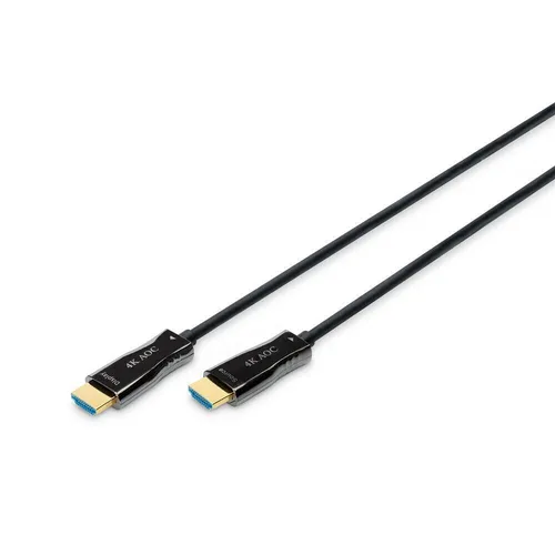 DIGITUS HDMI AOC Hybrid Glasfaserkabel 20m - HiFi-Kabel, UHD 4K Unterstützung für gestochen scharfe Bildqualität, ideal für Heimkino und professionelle Anwendungen.