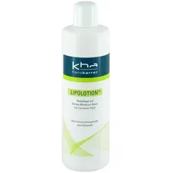 Hans Karrer Lipolotion Eco - Regenerierende Feuchtigkeitspflege für trockene Haut, zieht schnell ein und lindert Symptome einer angegriffenen Hautbarriere.
