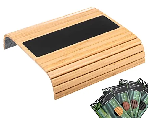 Kos Design sofatablett für Couch - Tablett aus Bambus für armlehne, Sofa Butler armrest für Organisation, couchbutler, Tray Table fur armlehnen, iriserende kleuren sofatabletts mit Organizer