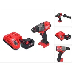Milwaukee M18 FPD3-501 Schlagbohrschrauber 18 V mit 5,0 Ah Akku - Akkuschrauber mit 158 Nm maximalem Drehmoment, bürstenlosem Motor und Schnellspannfutter, ideal für professionelle Anwendungen und handwerkliche Projekte.