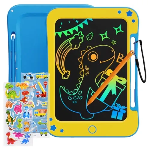 TEKFUN LCD Schreibtafel Kinder Spielzeug ab 3 4 5 6 7 Jahre alt Junge Mädchen, 8,5 Zoll Zaubertafel Maltafel für Geburtstag Weihnachten Geschenk 3+ Jahre alte Jungen Mädchen (Blau Gelb)