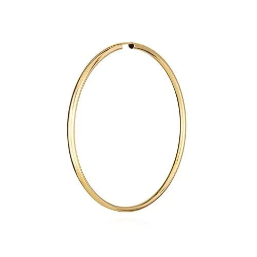 NKlaus Einzeln 333 Gold gelbgold Creole Ohrring Ohrschmuck rund Goldohrring 60mm 9019