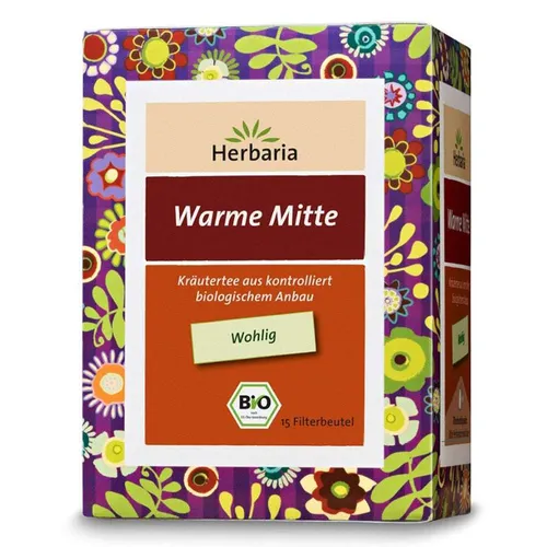 Herbaria Warme Mitte Tee 15 Filterbeutel Bio