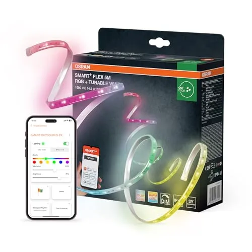 Osram LED Stripe Smart Wifi Außen Flex RGB 5 m – Einstellbares Weiß