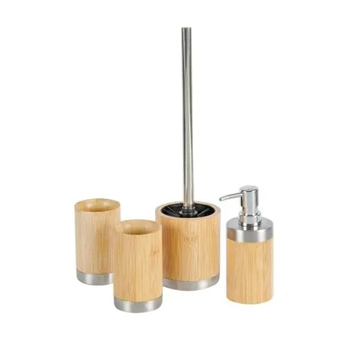 axentia Bad-Set BONJA, Bambus, 4-TEILIG