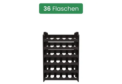 ARTECSIS Stapelbares Weinregal für 36 Flaschen in schwarz von ARTECSIS