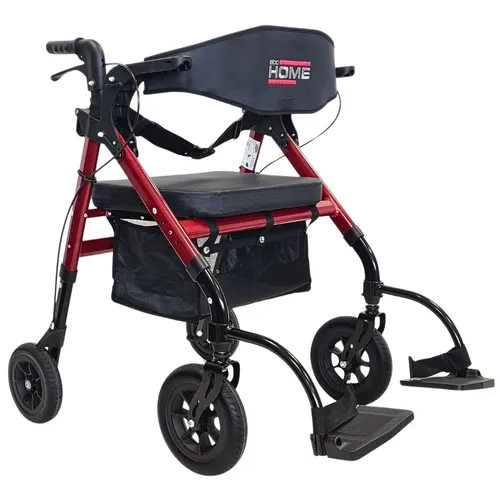 abc HOME | Outdoor Rollator Transportstuhl bis 135 kg | XXL Räder 9,5