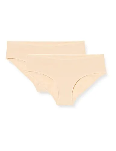 Schiesser Damen 2 Pack Hipster Panty Bio Baumwolle - 95/5 Organic Unterwäsche, Haut_174295, 36 EU