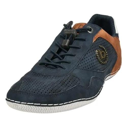 bugatti Herren Casual Sneaker - Dunkelblau, Größe 43 EU - Herren-Sneaker mit flexibler Sohle und Memory Foam für ultimativen Komfort. Ideal für lässige Looks und den ganzen Tag getragen.