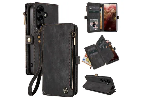 Tec-Expert Handyhülle Geldbörse Hülle mit RFID Schutz für Samsung Galaxy S25 6.17 Zoll, 6.17, Klapphülle Cover Case mit Kartenfach Geldfach Münzfach