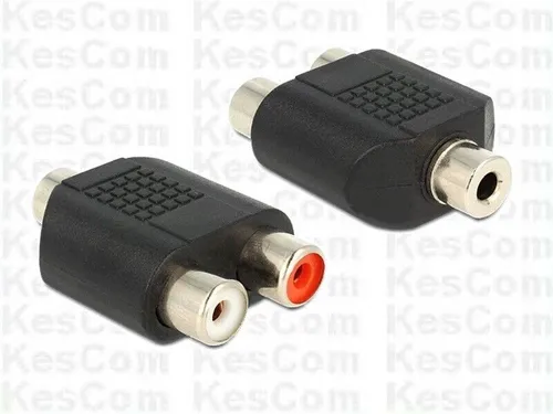 Adapter 3,5mm Klinkenbuchse Stereo auf 2x Cinch RCA Buchse
