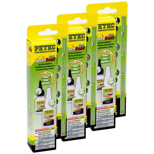 X 50 g Petec SpeedBond Set Hochleistungsklebstoff & Filler Kleber Klebstoff 3