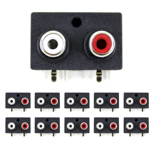 Stück Stereo Cinch Einbaubuchse RCA Terminal Doppel Kupplung zum Einbau 30x19 10