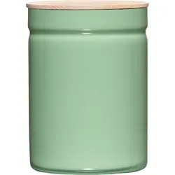 Riess Vorratsdose 2250ml - Frischhaltedosen aus hochwertiger Emaille mit Eschenholzdeckel, bakterienhemmend und aromaneutral, ideal für die Küche oder als stilvolle Aufbewahrungslösung überall im Haus.