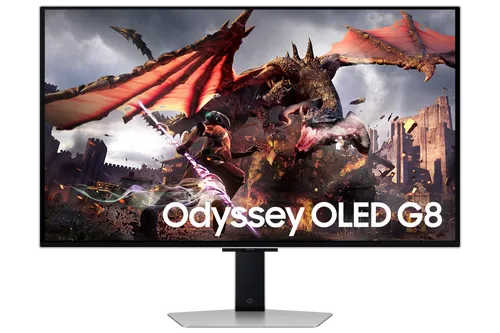 Samsung Odyssey OLED G8 S32DG800SU - 32 Zoll Smart Gaming Monitor, 4K UHD, 240Hz, extrem schnelle Reaktionszeit von 0.03ms für ein unvergleichliches Gaming-Erlebnis