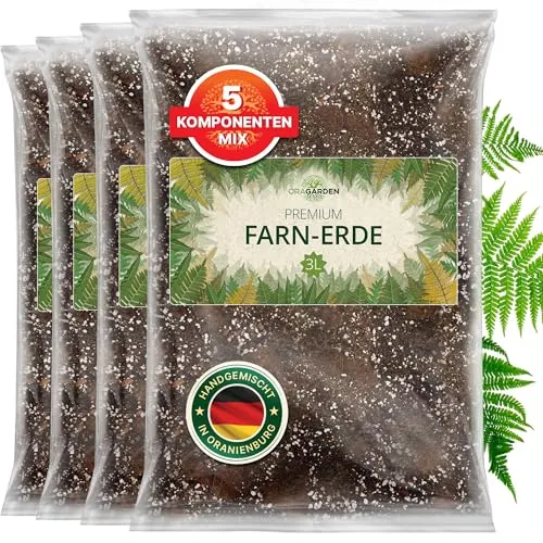 OraGarden Gartenbau-Substrat Farn Erde mit Wurmhumus - Blumenerde für Farnpflanzen, optimiert mit Wurmhumus für beste Nährstoffversorgung und ideales Wachstum. Perfekt für Hobbygärtner und Pflanzenliebhaber!