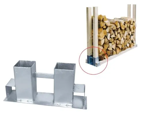 Trend Line Kaminholzstapelhilfe verzinkt 2 Stück Holzhalter
