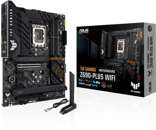 ASUS TUF Gaming Z690-Plus ATX Mainboard - Gaming Mainboard mit Unterstützung für DDR5 und PCIe 5.0, ideal für leistungsstarke Gaming-PCs und High-End-Anwendungen.