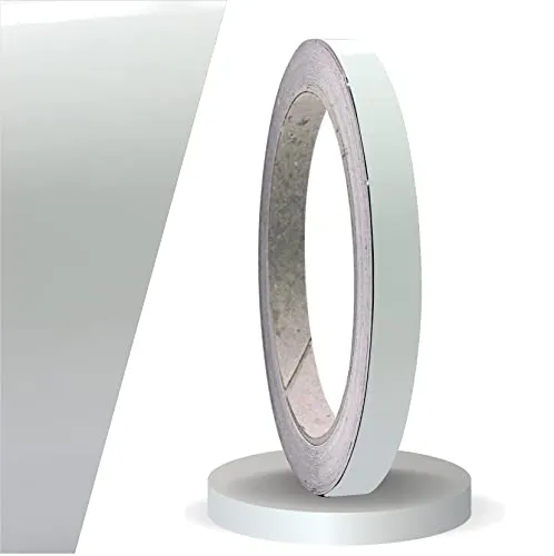 Siviwonder Zierstreifen Klebeband Weiß Glanz 9 mm x 10 m – selbstklebende Vinyl Klebefolie Pinstripe Tape für Auto Motorrad Fahrrad Boot Caravan Modellbau – Seitenstreifen Felgenband, Konturmarkierung